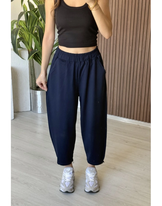 Lacivert Modal Relax Pantolon