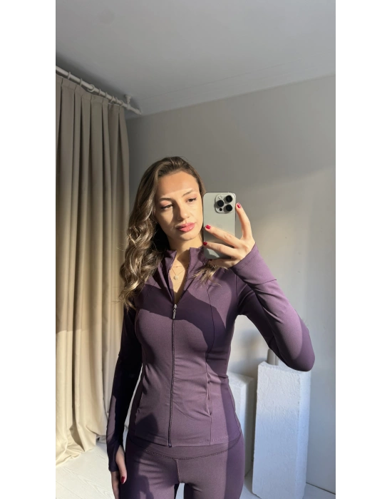 Mürdüm 1 Beden İncelten Tayt Takım