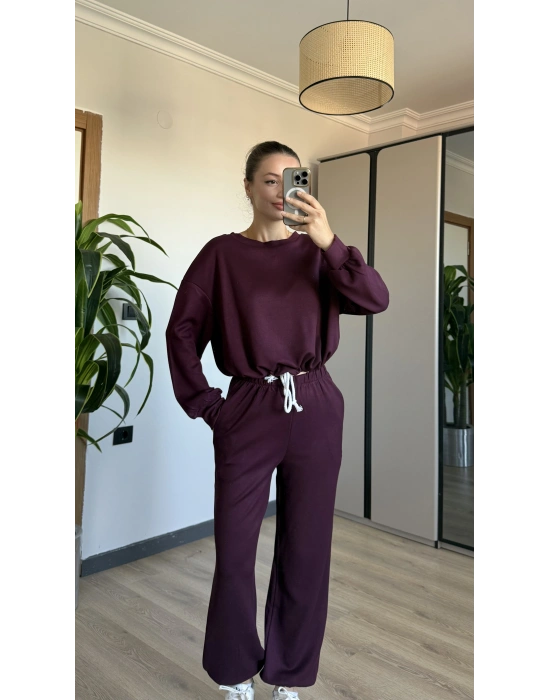 Mürdüm İp Detay Eşofman Takımı