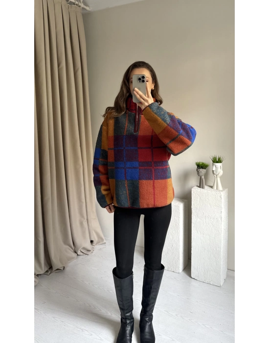 Oys Muadil Renkli Peluş Kazak