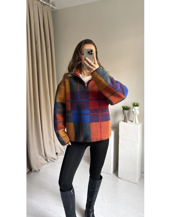 Oys Muadil Renkli Peluş Kazak