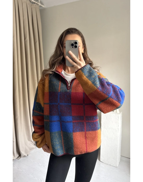 Oys Muadil Renkli Peluş Kazak