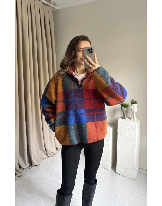 Oys Muadil Renkli Peluş Kazak