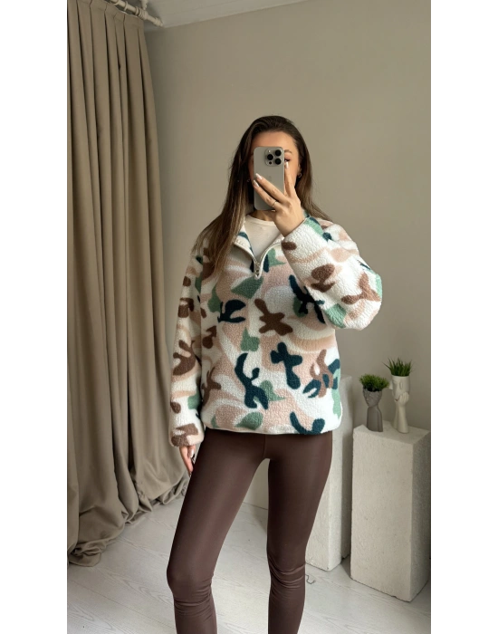 Oys Muadil Şekilli Peluş Kazak