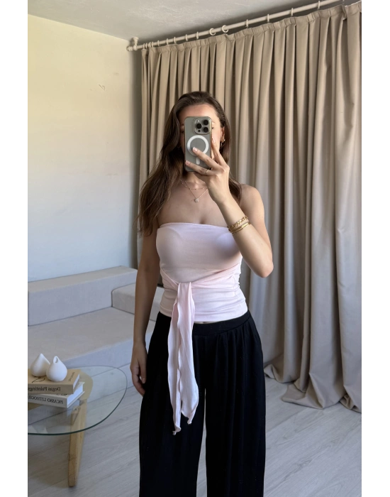 Pembe Brshk Fiyonklu Crop