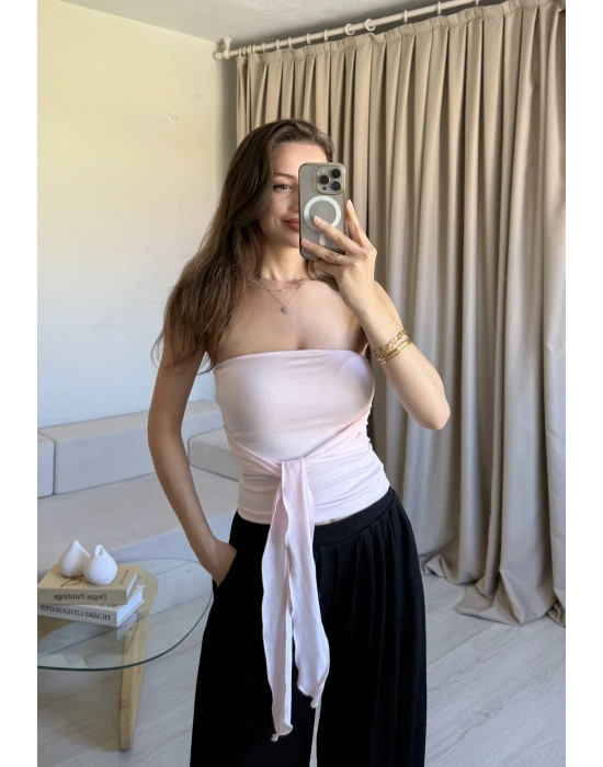 Pembe Brshk Fiyonklu Crop