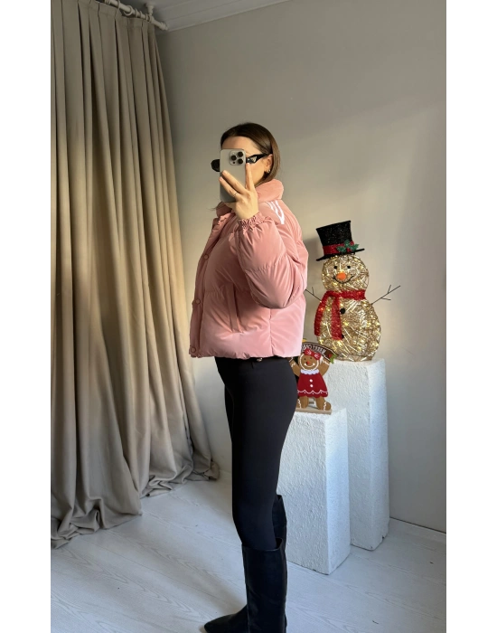 Pembe Marka Şişme Mont