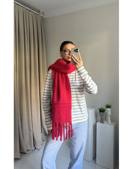 Polo Yaka Çizgili Pamuklu Bluz