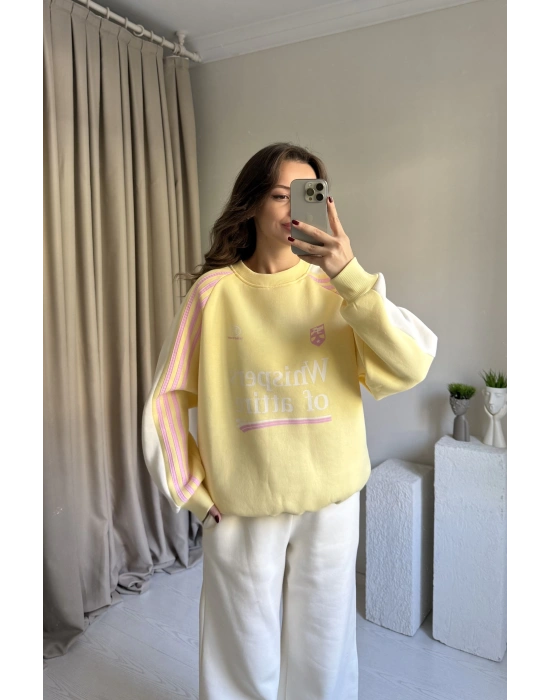 Sarı Premium Pinterest Eşofman Takım