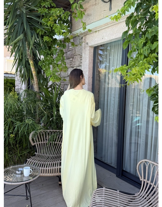 Sarı Üçlü Basic Eşofman Takım