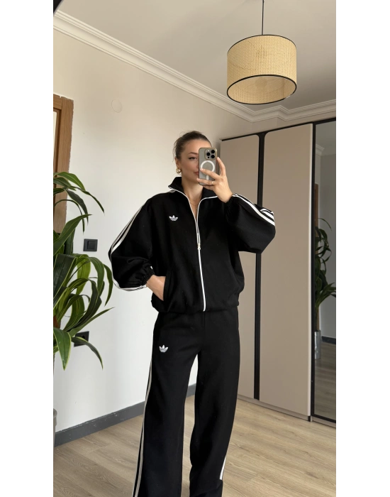 Siyah Denim Ceket Pantolon Takım