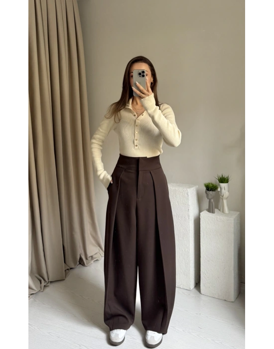 Kahve Kalın Kumaş Lux Pantolon