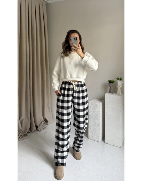 Siyah Kare Yaka Unısex Eşofman