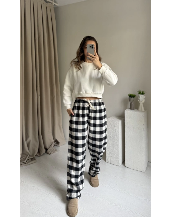 Siyah Kare Yaka Unısex Eşofman