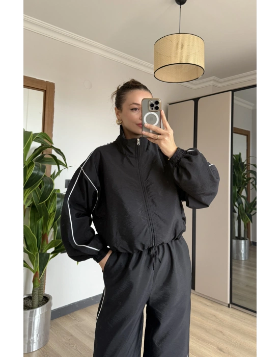 Siyah Oysh Model Eşofman Takımı