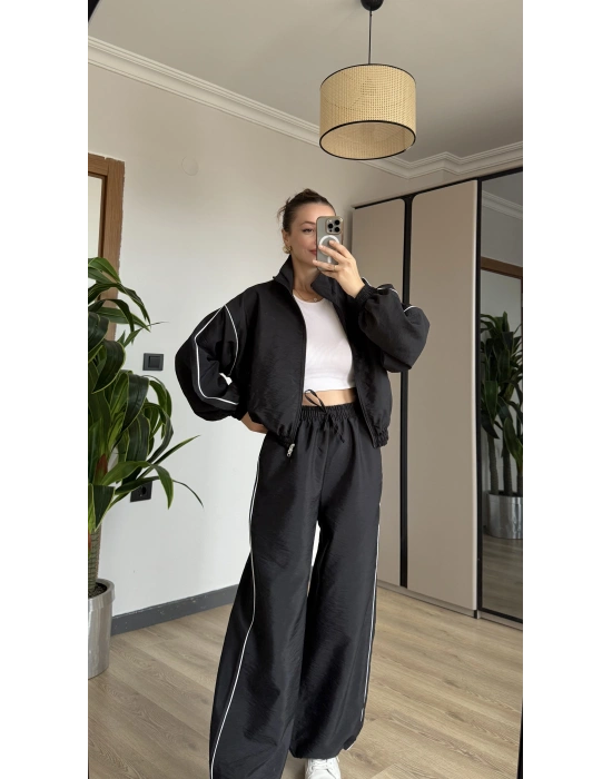 Siyah Oysh Model Eşofman Takımı