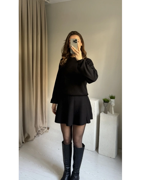 Siyah Triko Etek Takım