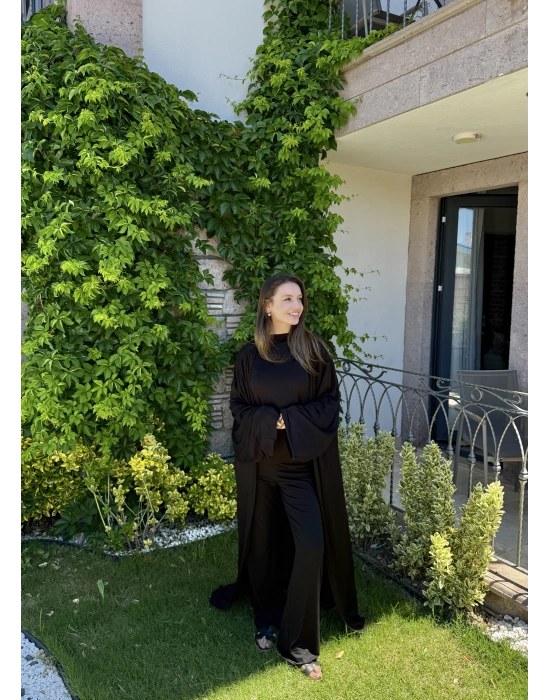 Siyah Üçlü Basic Eşofman Takım