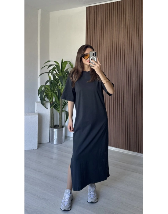 Siyah Zr Marka Basic Elbise