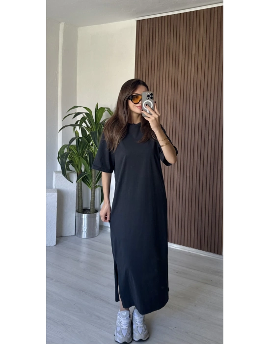 Siyah Zr Marka Basic Elbise