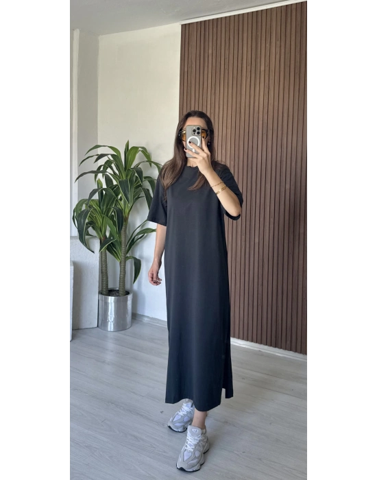 Siyah Zr Marka Basic Elbise