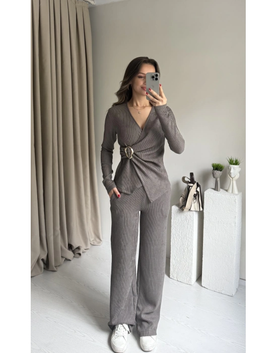 Vizon Toka Detaylı Uzun Kollu Takım