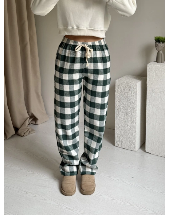 Yeşil Kare Yaka Unısex Eşofman