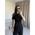 Siyah Önü Kordon Tshirt