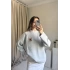 Açık Gri Teddy Yarım Balıkçı Kazak