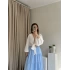 Beyaz Bohem Bağlama Bluz