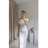 Beyaz Saten Etekli İkili Takım