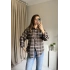 Kahve Ekose Vatkalı Gömlek