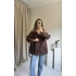 Kahverengi Yaka Detaylı Parka