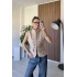 Krem Apoletli Denim Yelek