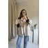 Krem Yaka Detaylı Parka