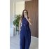 Lacivert Bubble Kumaş Şalvar Takım