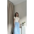 Mavi Kemerli Maxi Elbise