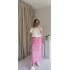 Pembe Dantelli Etek