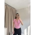 Pembe Düğme Detaylı Bluz