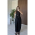 Siyah Bubble Kumaş Şalvar Takım
