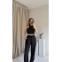 Siyah Keten Çapraz Bağlama Takım