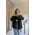Siyah Yaka Detaylı Parka