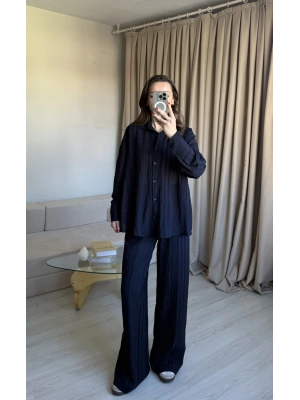 Lacivert Zr Model Gömlek Takım