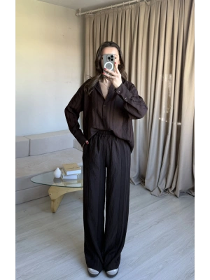 Kahve Zr Model Gömlek Takım