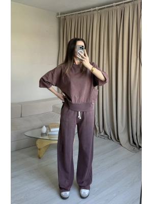 Gül Kurusu Eskitme Eşofman Takımı