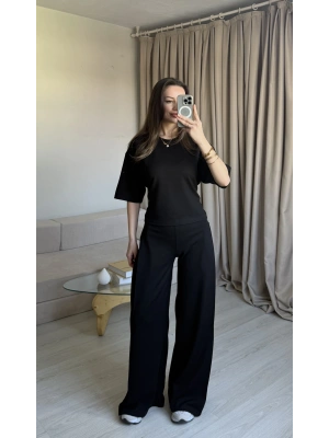 Siyah Bel Kuşaklı Modal Takım