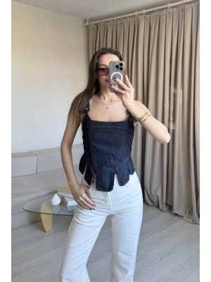 Denim Korse Büstiyer