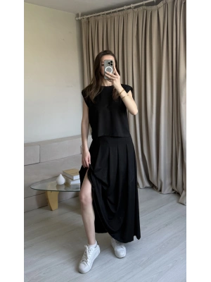 Siyah Vatkalı Modal Etek Takım