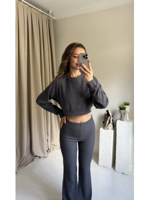 Antrasit Fitilli Yumoş Crop Takım