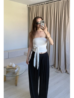 Beyaz Brshk Fiyonklu Crop